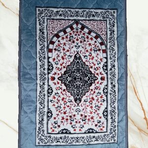 Grey Blue Quilted Prayer Mat